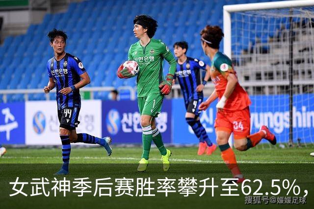 女武神季后赛胜率攀升至62.5%，山猫与彗星位列历史榜单第二和第三